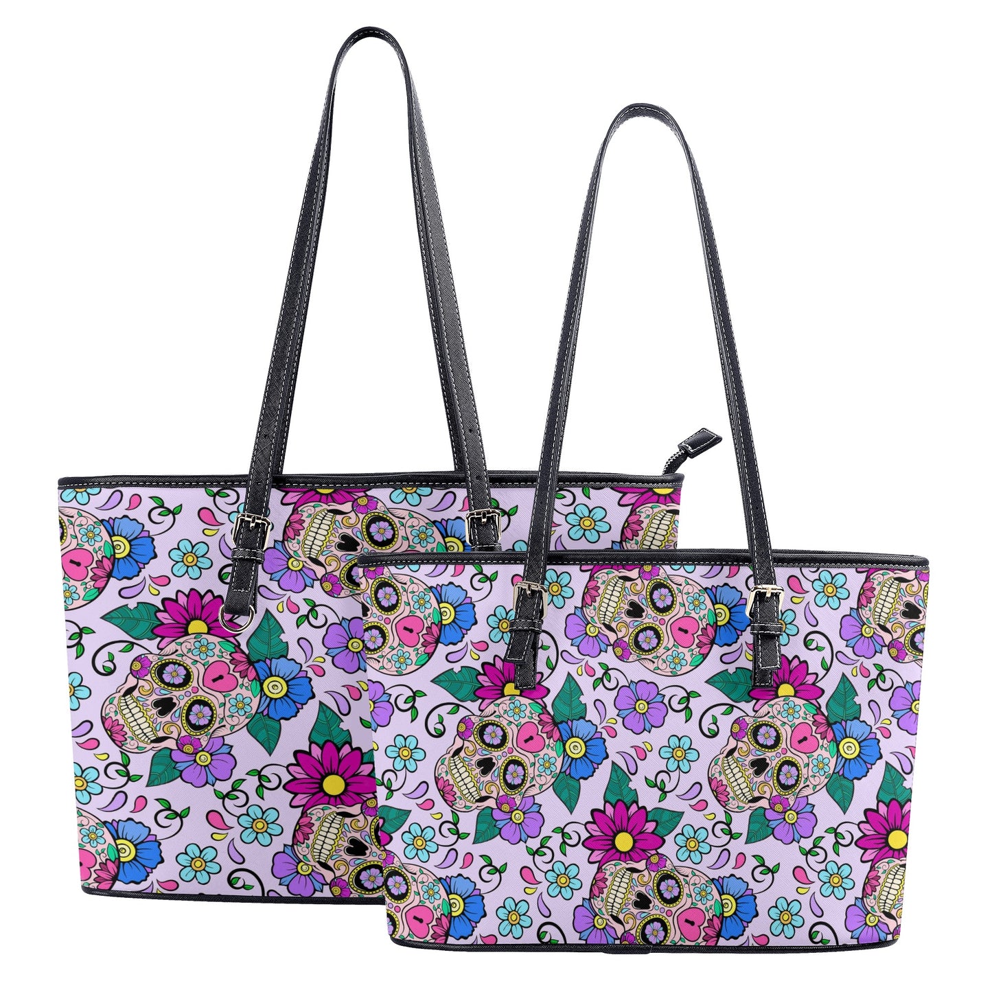 Calaveras skull tote bag, calaveras skull purse, day of the dead purse, dia de los muertos skull cosmetic wallet, candy skull shoulder bag,