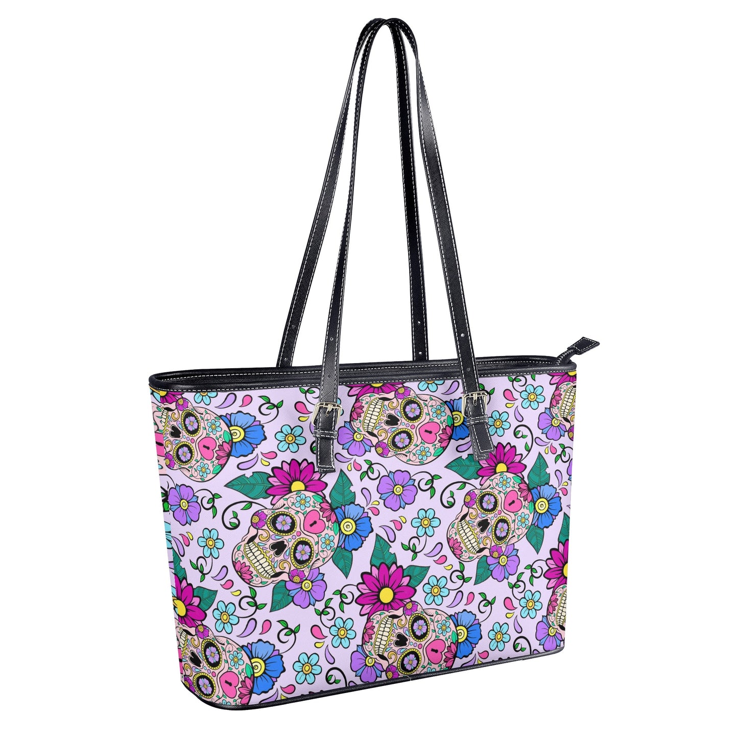 Calaveras skull tote bag, calaveras skull purse, day of the dead purse, dia de los muertos skull cosmetic wallet, candy skull shoulder bag,