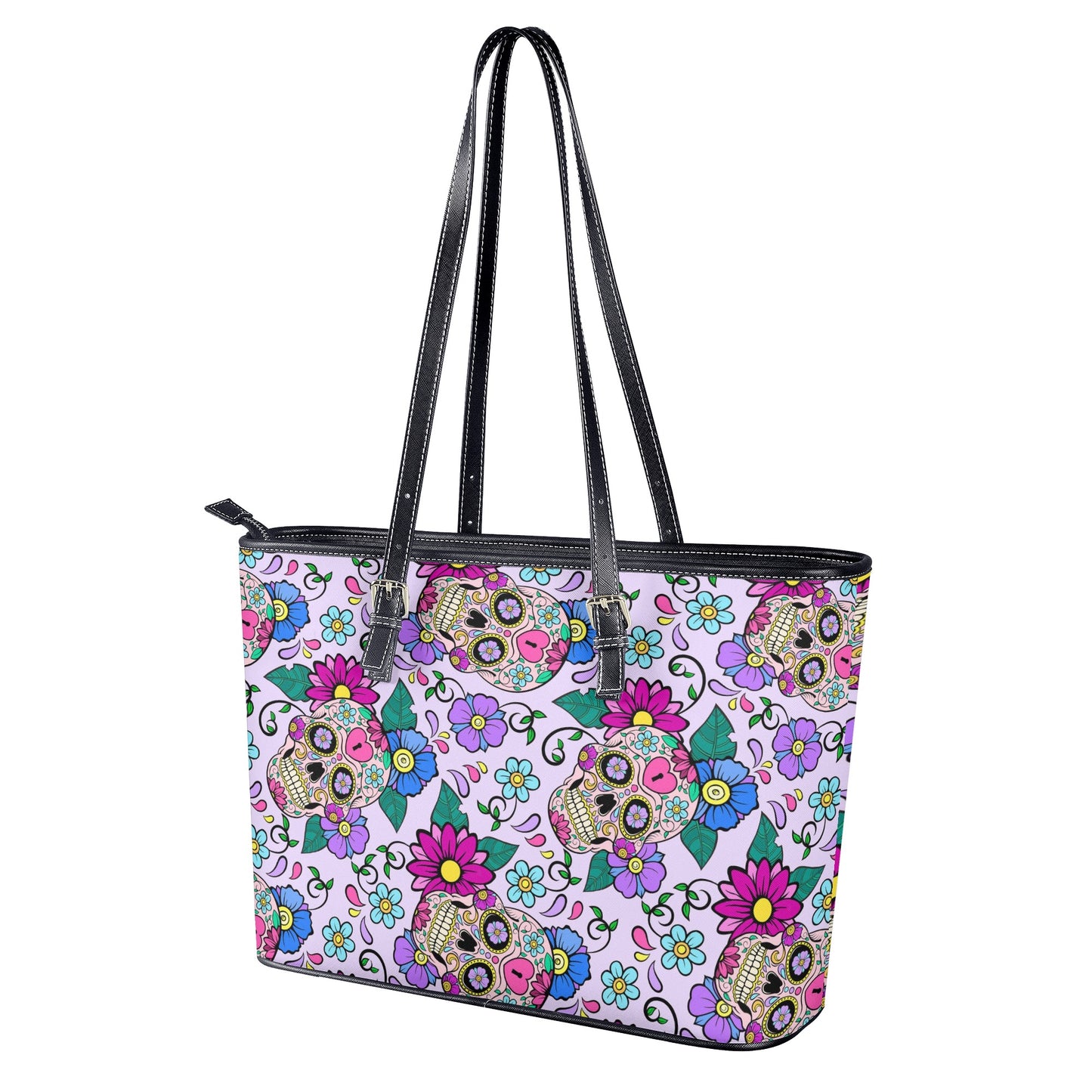 Calaveras skull tote bag, calaveras skull purse, day of the dead purse, dia de los muertos skull cosmetic wallet, candy skull shoulder bag,