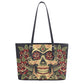 Sugar skull bag with shoulder strap, floral skull bag with shoulder strap, mexico handbag, mexican skull handbag, sugar skull girl tote bag,
