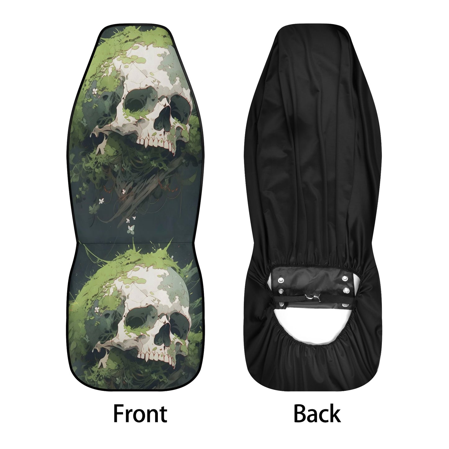 Punisher skull car seat cover full set, floral skull car seat protector, horror car rug, grim reaper car mat, punisher skull floor mat for c