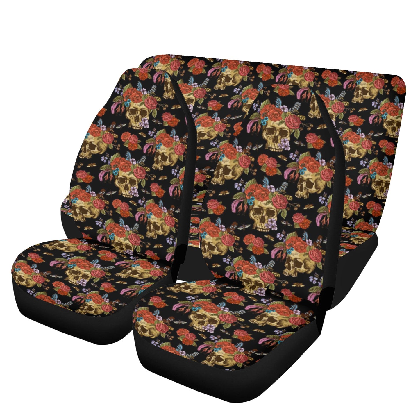 Mexico car rug, sugar skull girl car floor mat, candy skull car seat cover, mexico car floor mat, cinco de mayo skull seat cover for truck,