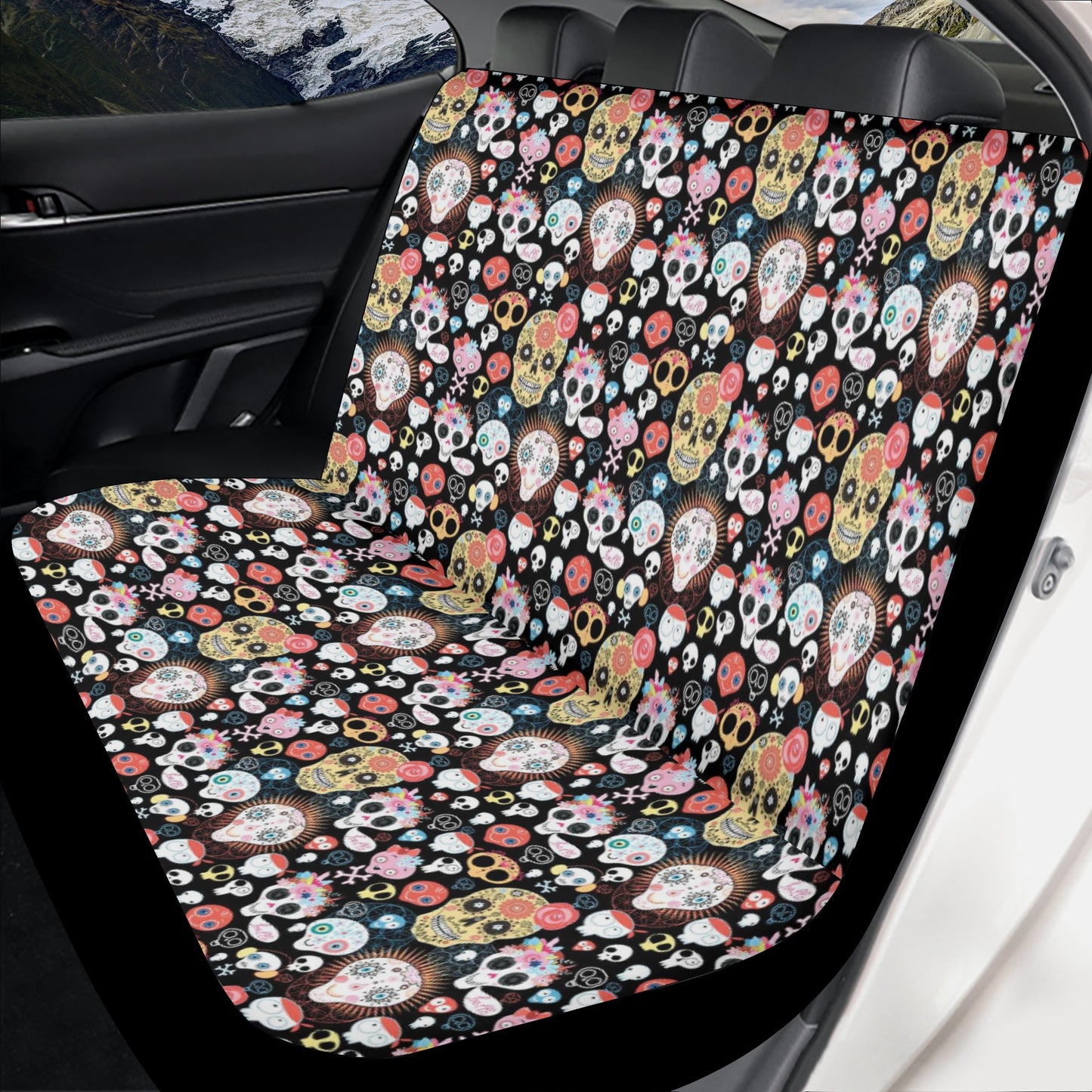 Dia de los muertos skull car tool, sugar skull girl car tool, mexico mat for vehicles, floral skull seat cover for truck, dia de los muertos