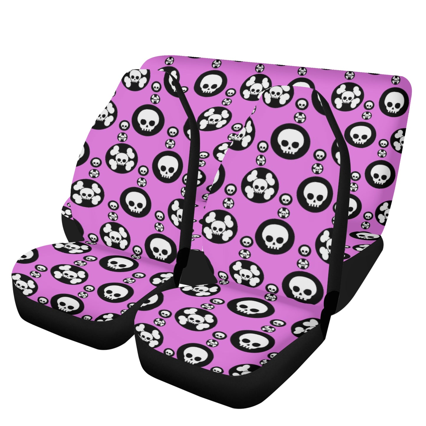 Motorcycle skull seat cover for car, biker skull slip-on seat covers, rose skull car mat flooring, death skull seat cover protector, biker s