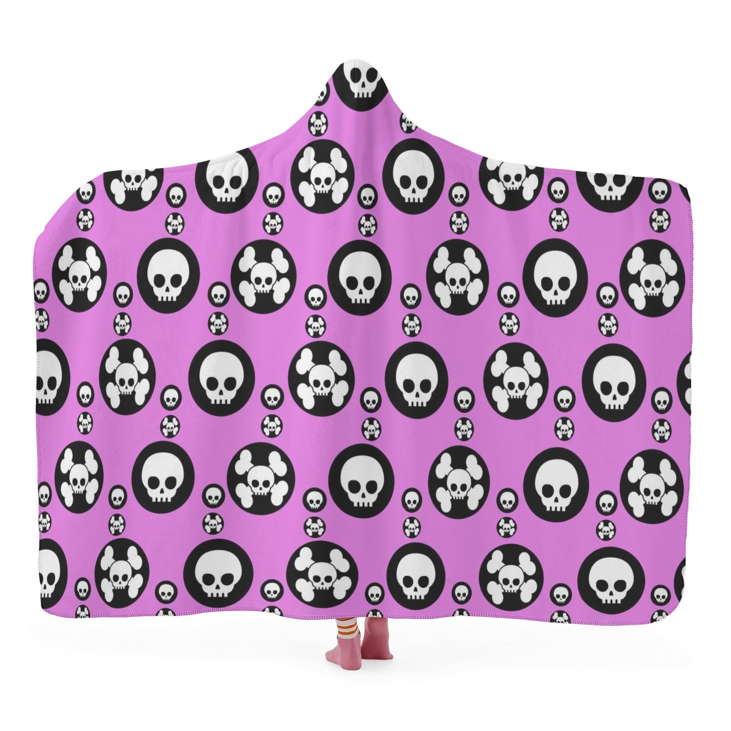 Flame skull hooded blanket adult, skull in fire blanket hooded, grim reaper hooded fleece blanket, flower skull warm blanket, floral skull c