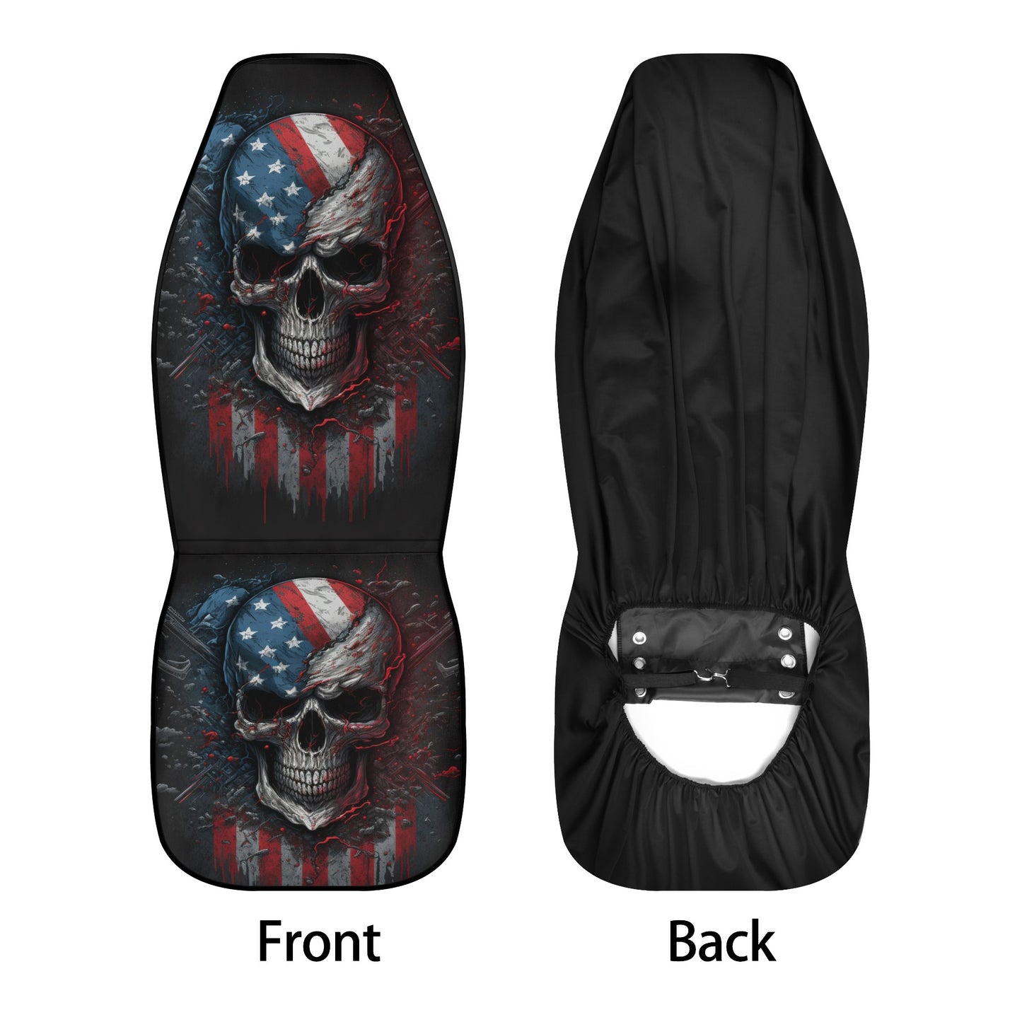 Skeleton seat cover protector, floral skull front and back car seat covers, biker skull car floor mat, rose skull car tool, evil washable ca Car Seat Cover Set