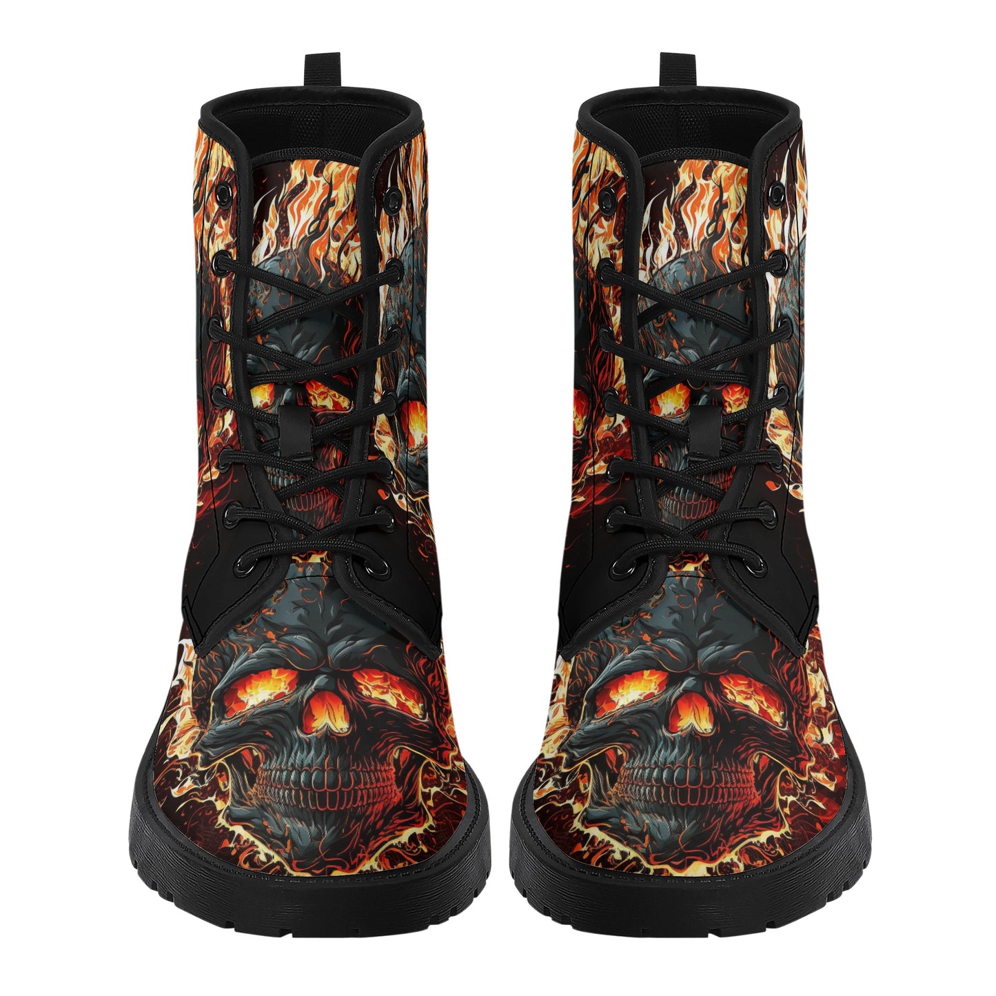 Biker skull waterproof boot, biker skull men women boots, skeleton fashion leather boots, christmas skull fashion leather boots, horror fash