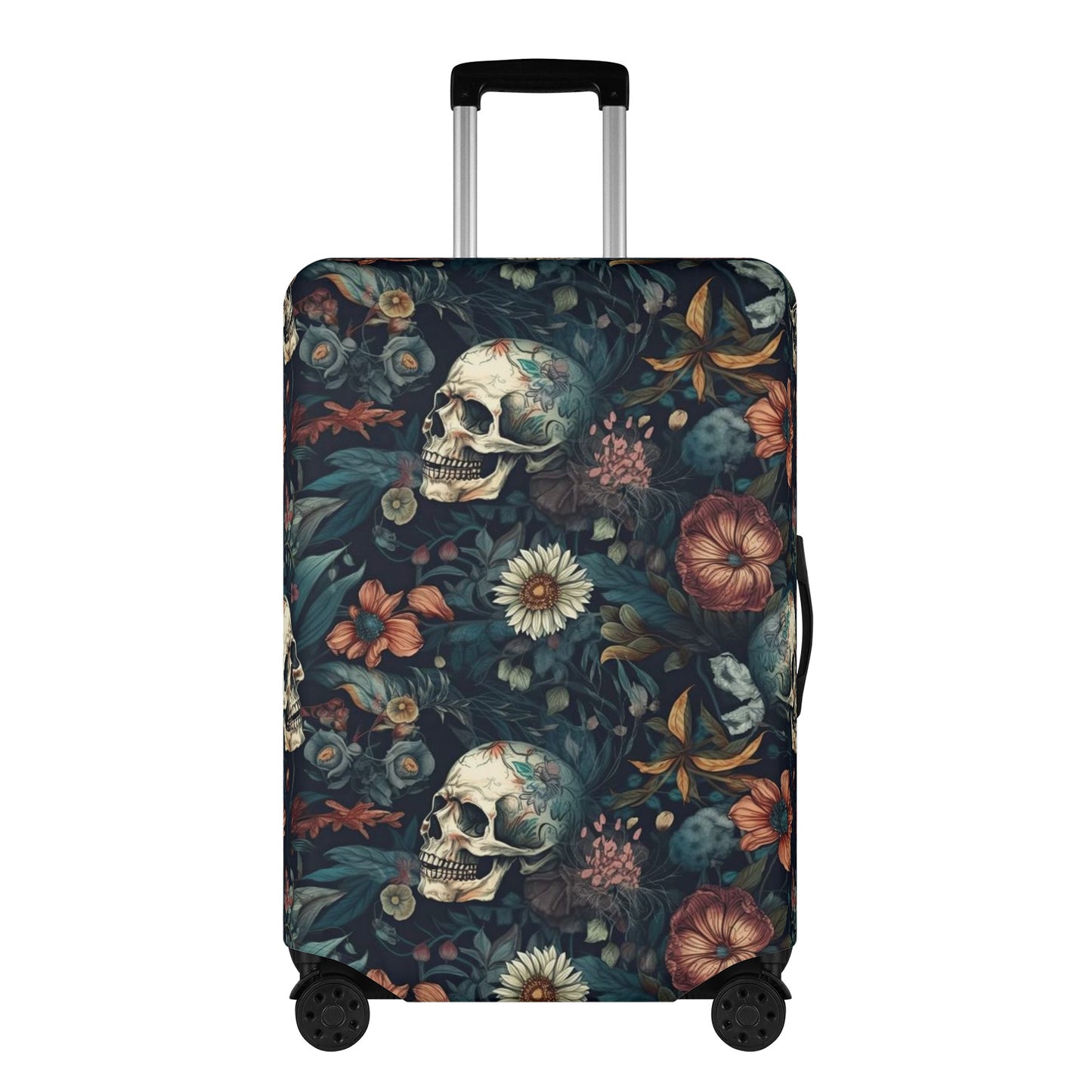 Goth suitcase tag, halloween suitcase tag, punisher skull suitcase cover, grim reaper luggage, rose skull suitcase tag, biker skull luggage