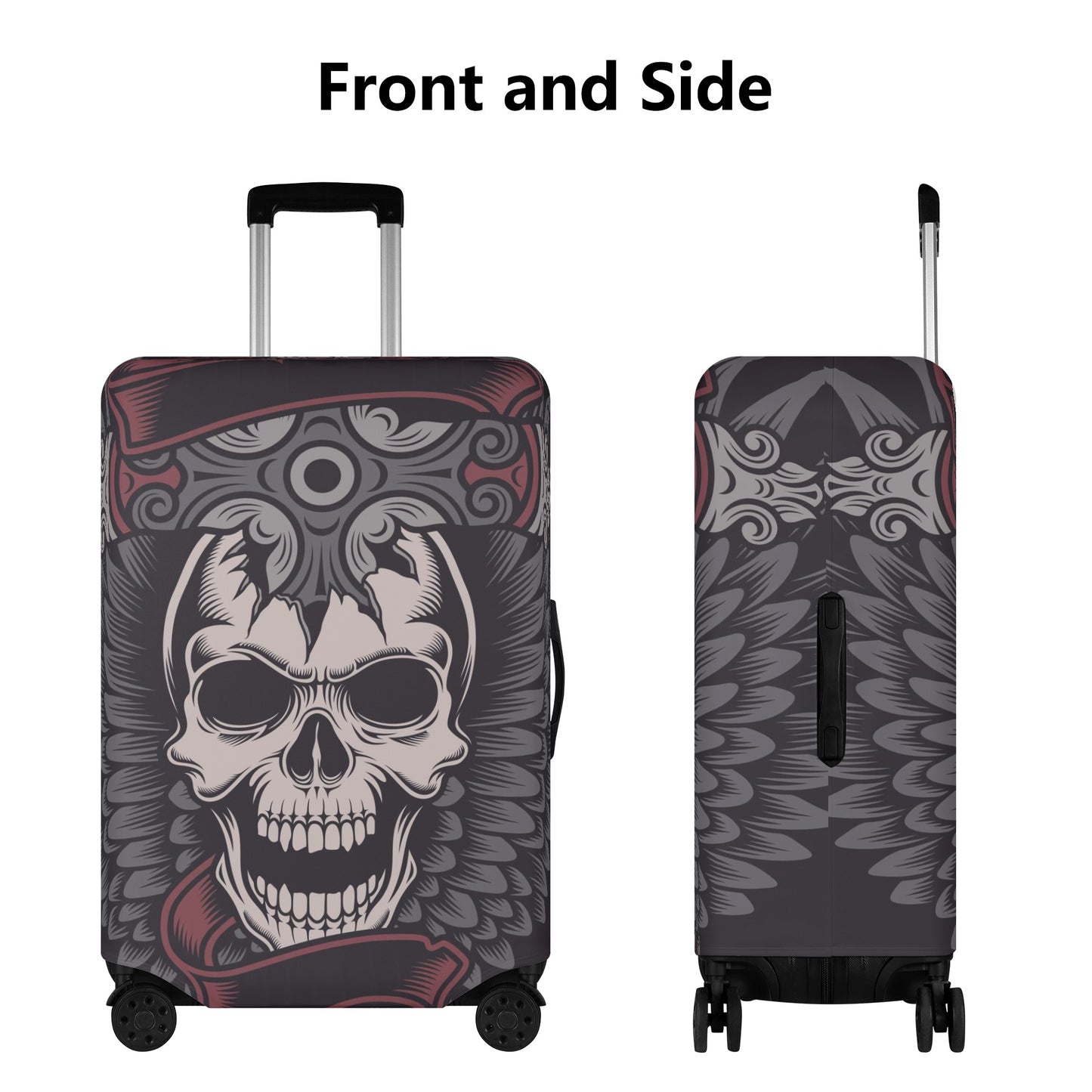 Evil luggage protector, skeleton suitcase, punisher skull luggage tag, skull luggage cover, evil suitcase cover, halloween luggage cover set