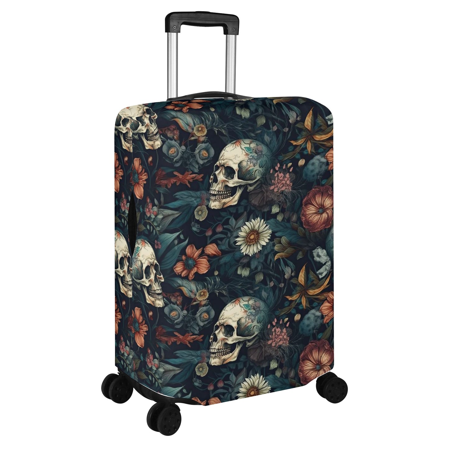 Goth suitcase tag, halloween suitcase tag, punisher skull suitcase cover, grim reaper luggage, rose skull suitcase tag, biker skull luggage