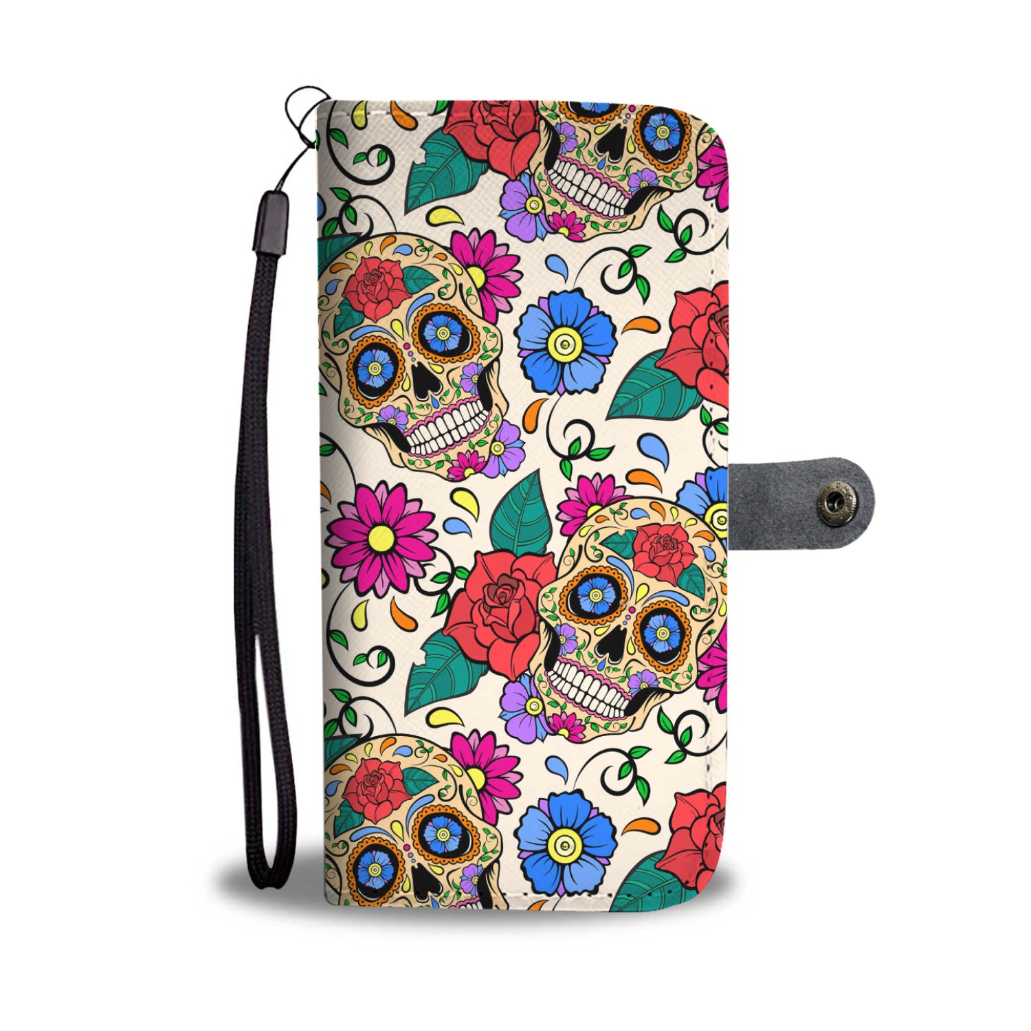 Sugar skull - Wallet phone case - All models