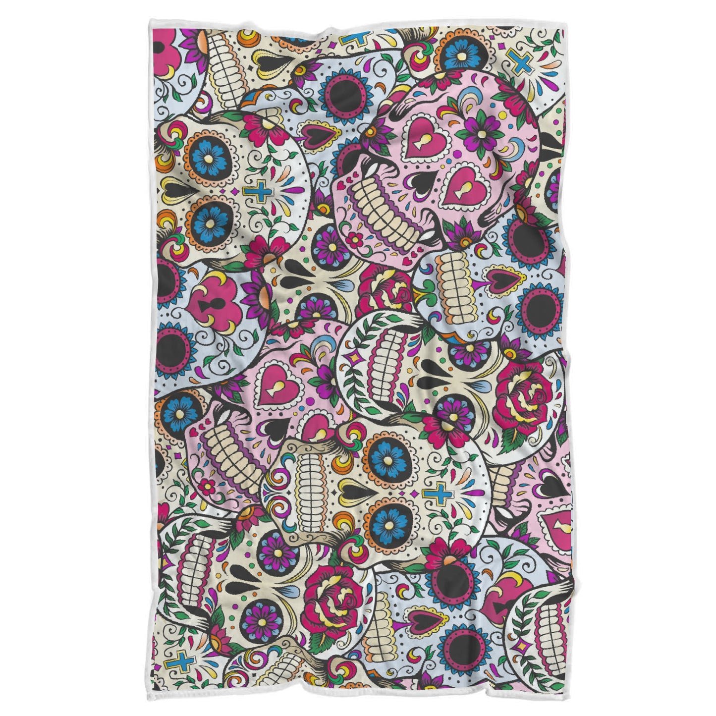 Sugar skull Day of the dead blanket