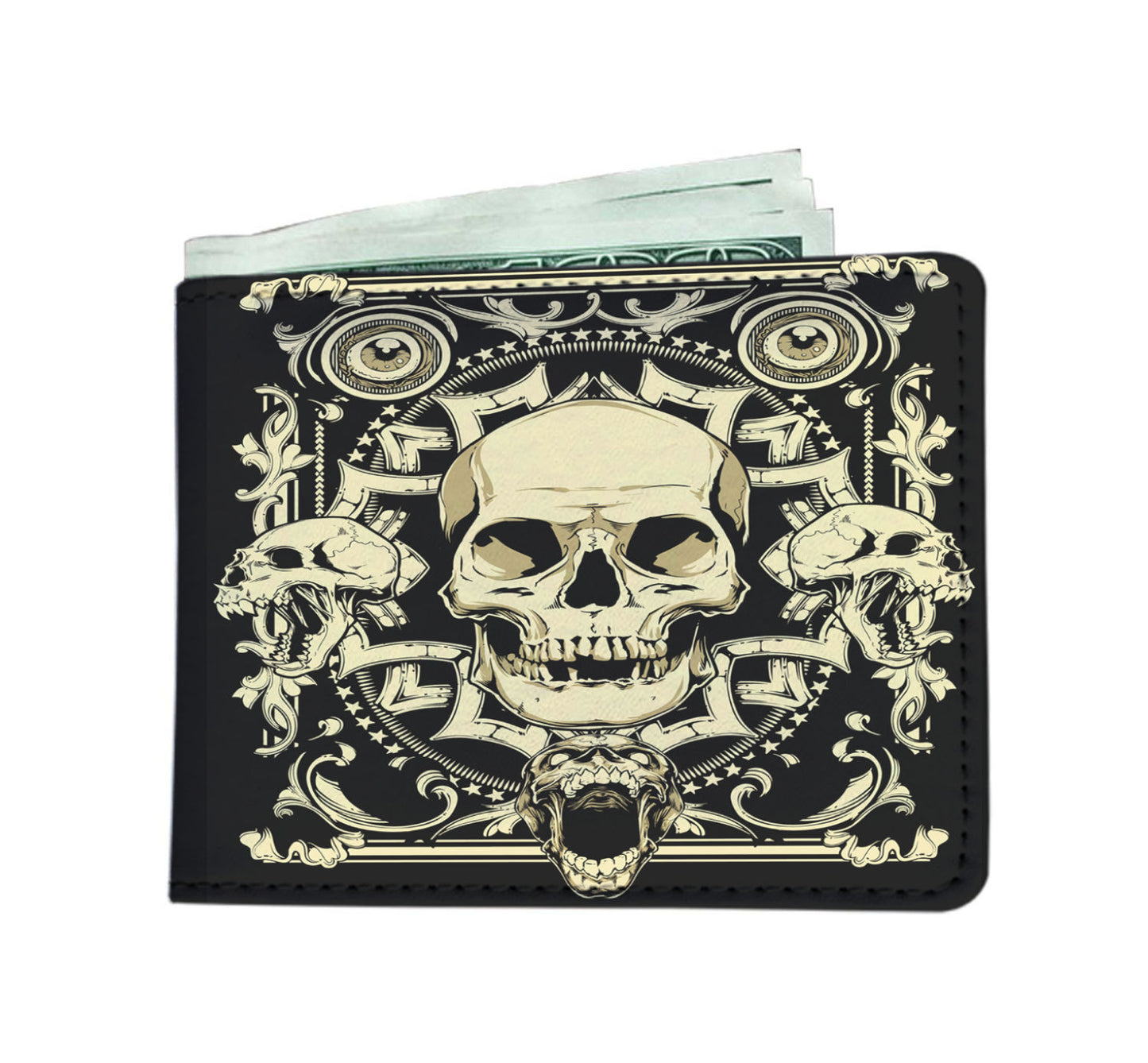 Men skull wallet.