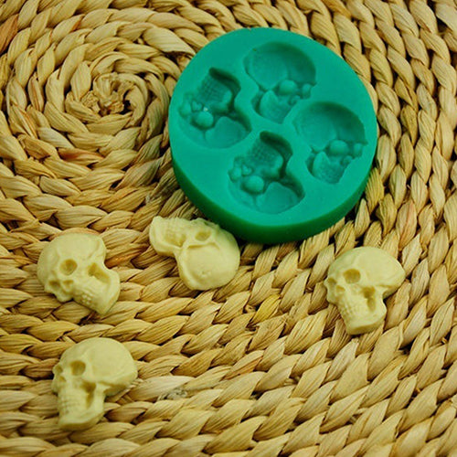1PC 3D Skull Head Silicone Mold DIY Chocolate Candy Molds Party Cake decorating Tools