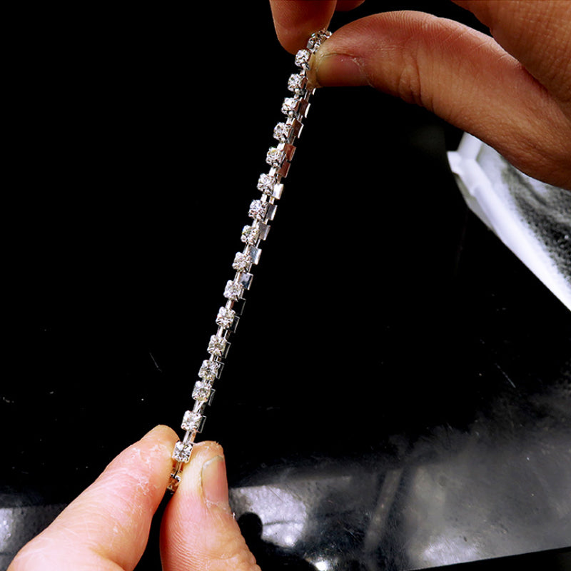 1PC Fashion Hot Sale Popular Bracelet For Women Crystal Stretch Shine Wedding Bridal Gift