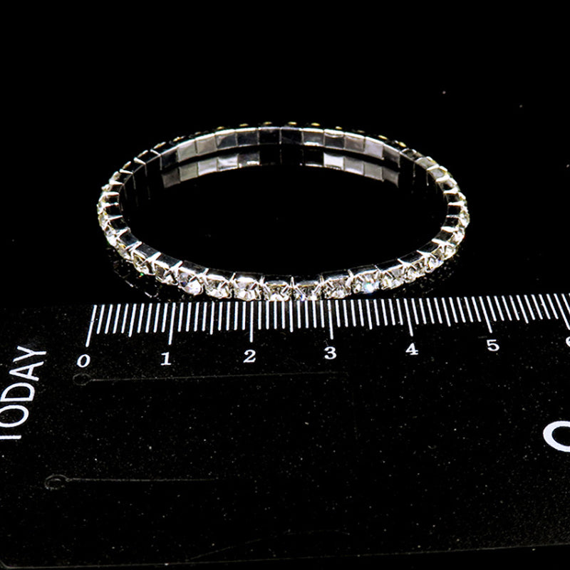 1PC Fashion Hot Sale Popular Bracelet For Women Crystal Stretch Shine Wedding Bridal Gift