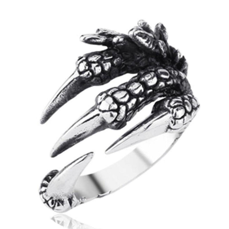 1PC Sale Punk Silver Men Women Ring Mental Dragon Claws Size 8 9 10 Personality iker Rings Vintage Gothic Jewelry