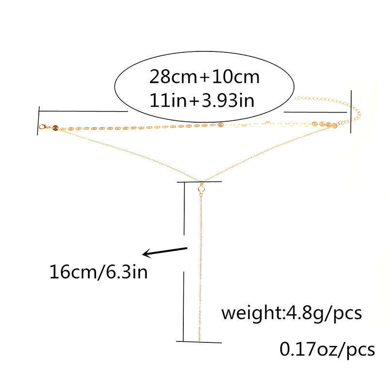 1Pc Hot Sale Fashion Women Crystal Choker Necklace Simple Tassel Chain Collar Gothic Punk Jewelry