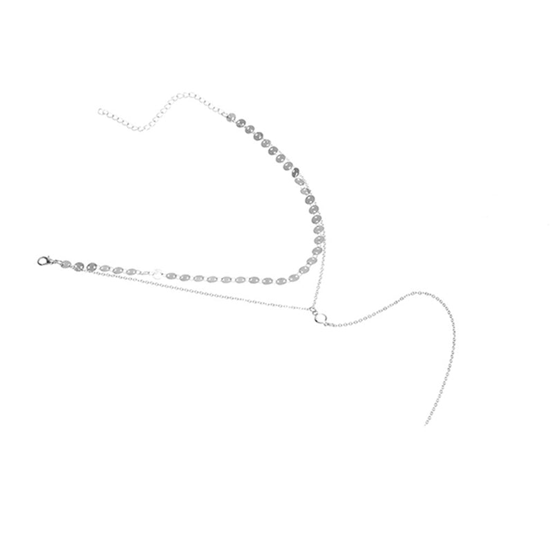 1Pc Hot Sale Fashion Women Crystal Choker Necklace Simple Tassel Chain Collar Gothic Punk Jewelry