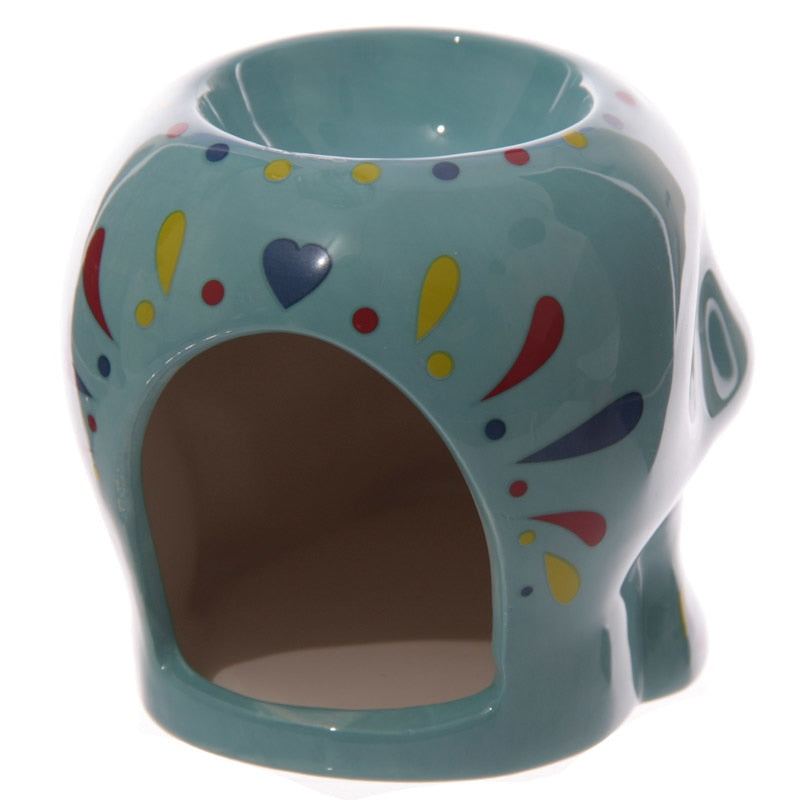 Sugar Skull Oil Burner Floral Sugar Skull