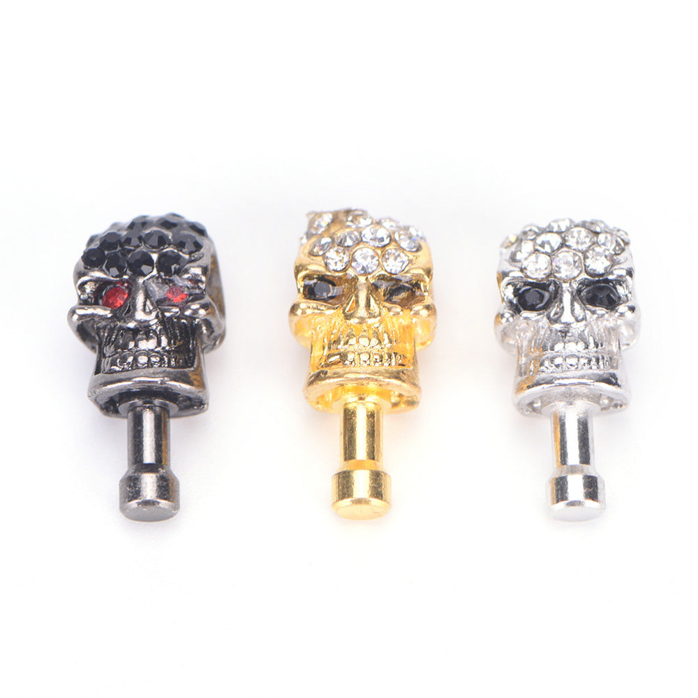 1X diamond skull head general dust plug mobile phone headset dust plug