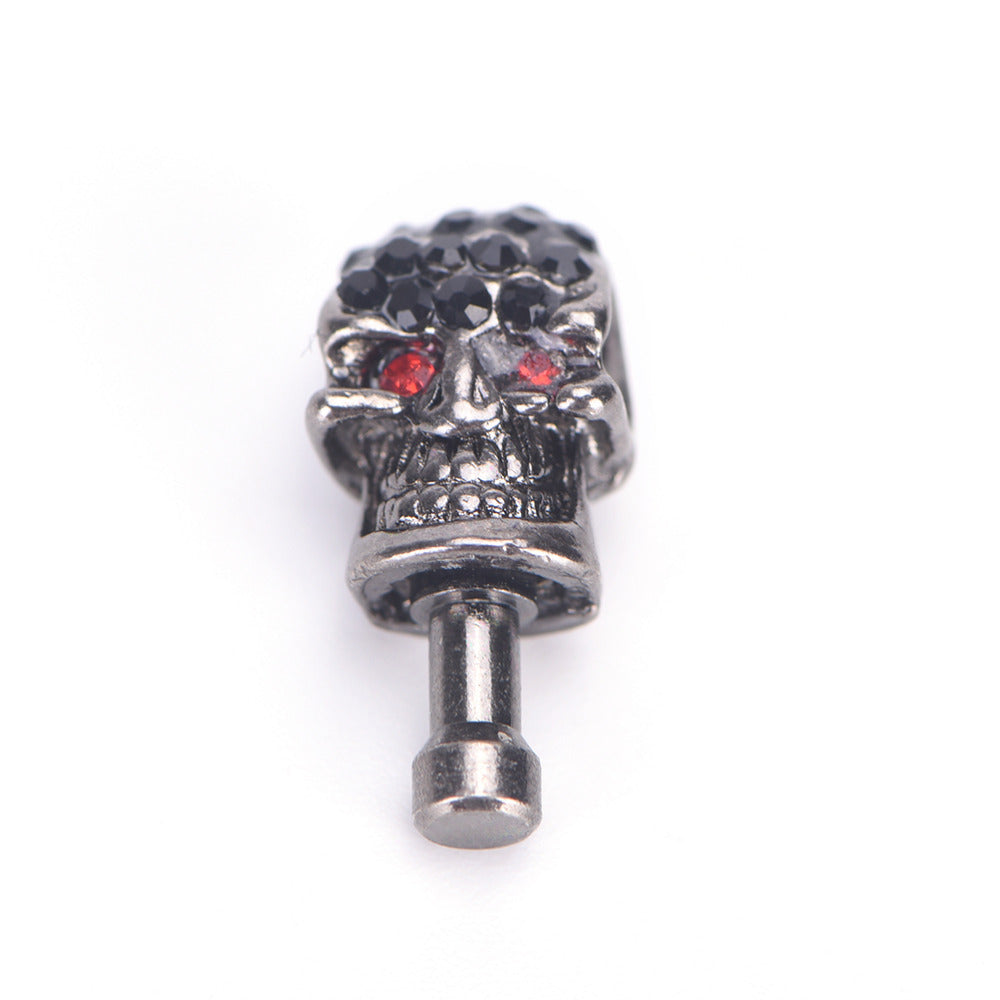1X diamond skull head general dust plug mobile phone headset dust plug
