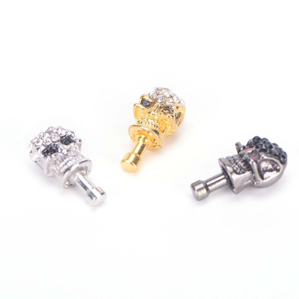1X diamond skull head general dust plug mobile phone headset dust plug