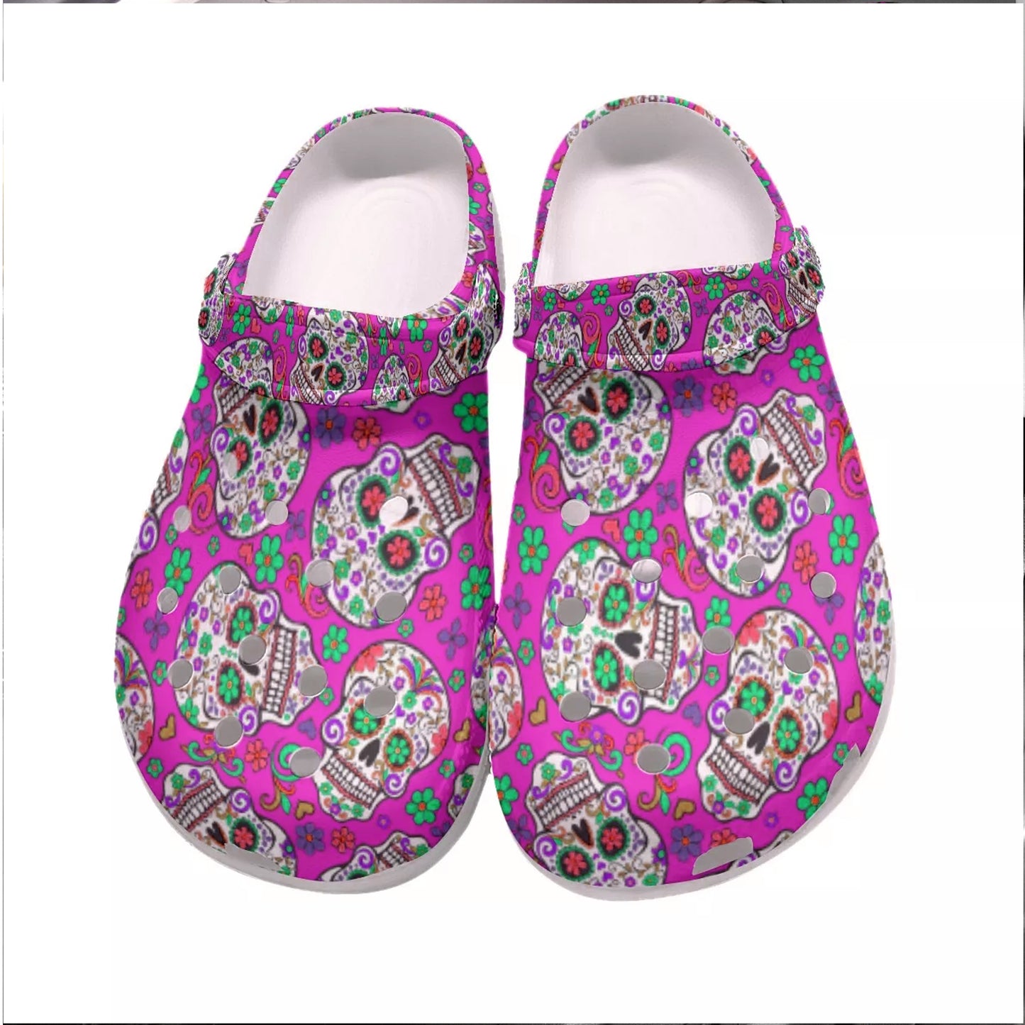 Sugar skull All-Over Print Women's Classic Clogs