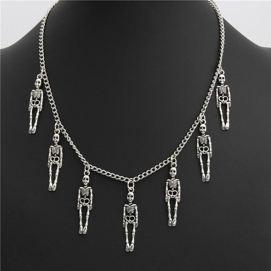 1pc Halloween Gift Vintage Pirate Skeleton Skull Necklaces & Pendants