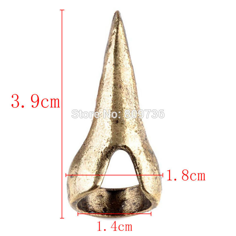 1pc Retro Talon Claw Finger Nail Ring Cool Gothic Punk Spike Fingertip Nail Rings Women Fashion Party Jewelry