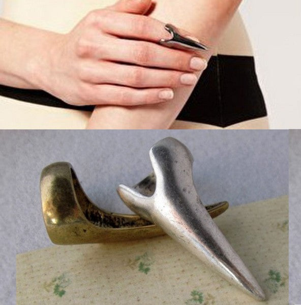 1pc Retro Talon Claw Finger Nail Ring Cool Gothic Punk Spike Fingertip Nail Rings Women Fashion Party Jewelry