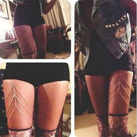 1pcs Fashion Trendy Sexy Chains New Jewelry Leg Chain Thigh Chain Gold Silver Gift For Women Girl P1147
