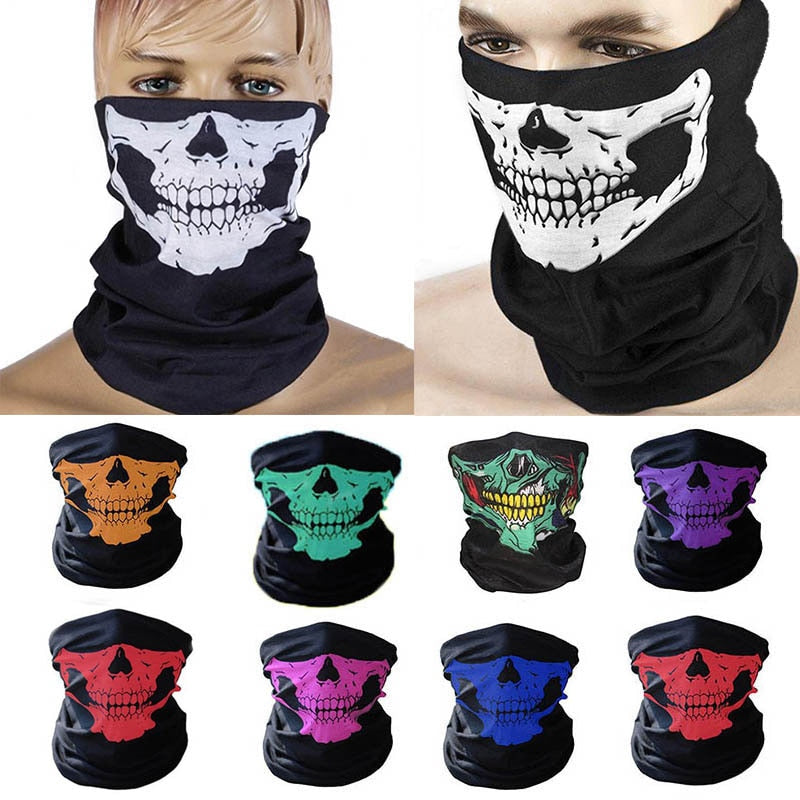 1pcs Outdoor Face Mask Skull Pattern Headband Magic Scarf