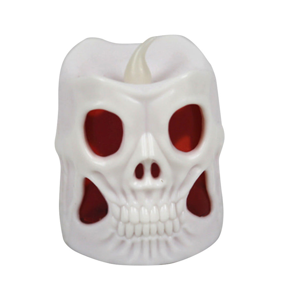 1pcs Skull Candle LED Night Light Halloween Party Decorative Creative Night Light Home Supplies Candle Lamp for Haunted House