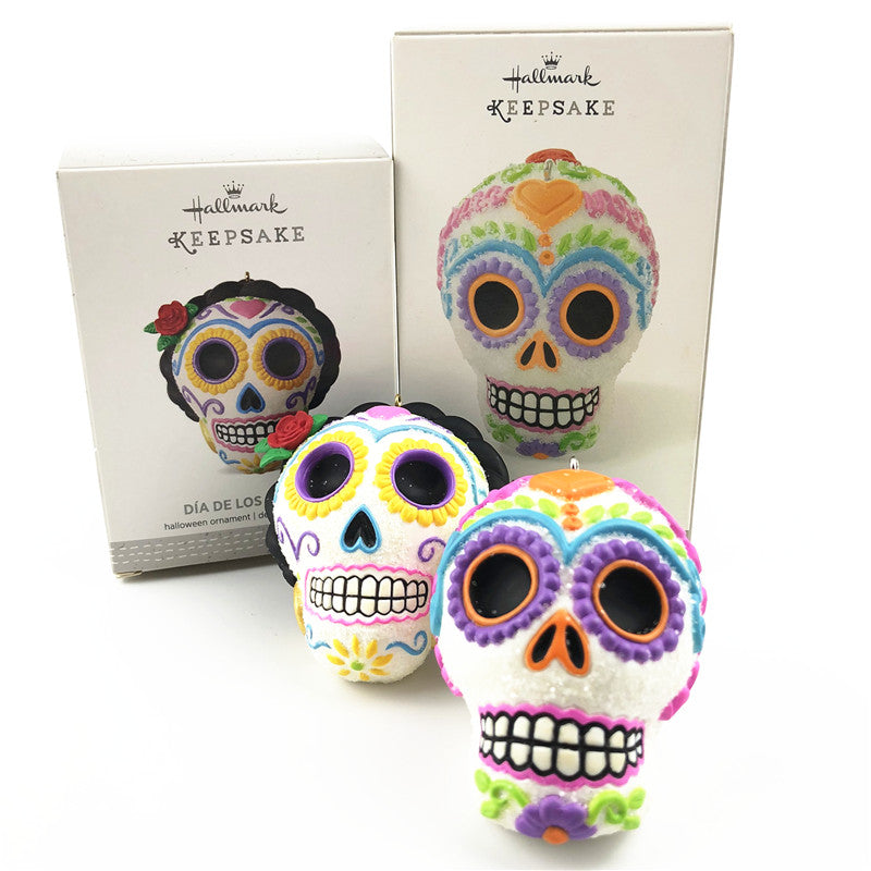 1piece sweet skull halloween ornament figure toys christmas tree ornament toys