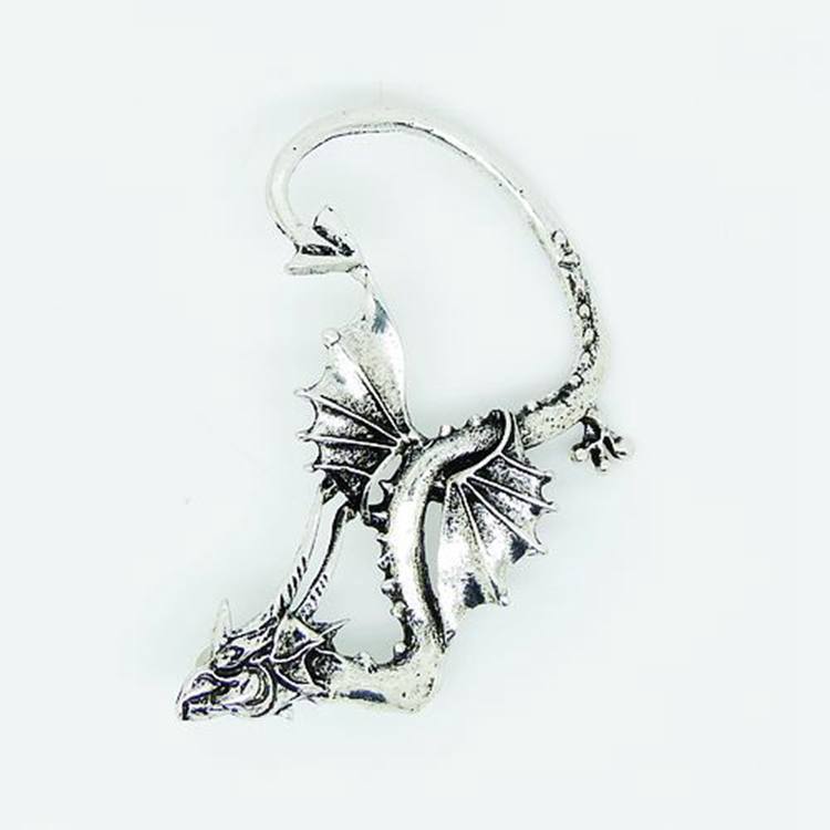 1psc Fashion Punk Gothic Dragon Ear Cuff Earrings for Women Animal Ear Wrap Cuff Earrings Stud Ear 3 Colors