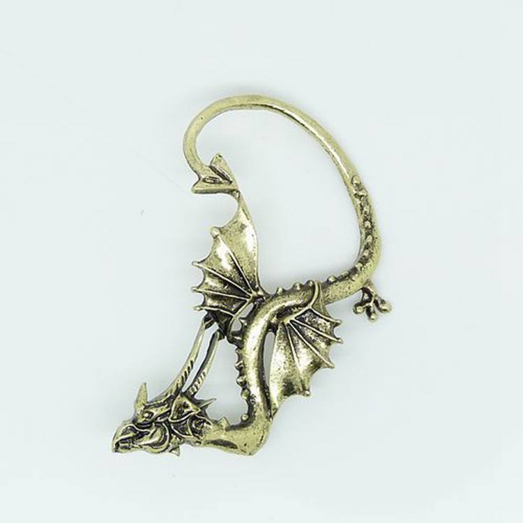 1psc Fashion Punk Gothic Dragon Ear Cuff Earrings for Women Animal Ear Wrap Cuff Earrings Stud Ear 3 Colors