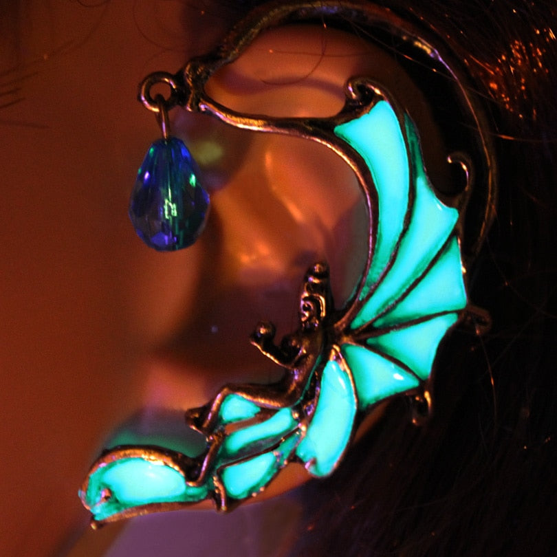 New FLOWER Angel Fairy Ear Cuff GLOW in the DARK Luminous Ear clip