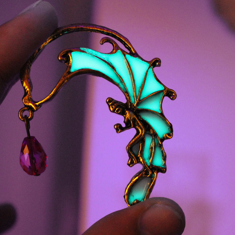 New FLOWER Angel Fairy Ear Cuff GLOW in the DARK Luminous Ear clip