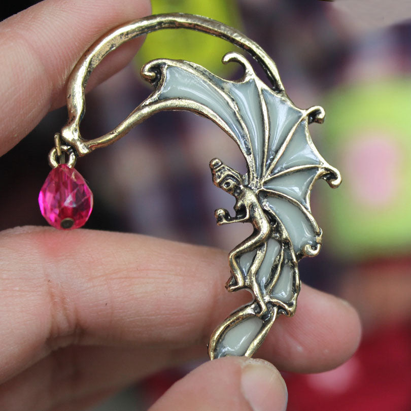New FLOWER Angel Fairy Ear Cuff GLOW in the DARK Luminous Ear clip