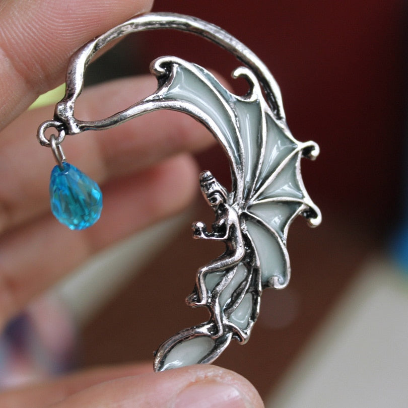 New FLOWER Angel Fairy Ear Cuff GLOW in the DARK Luminous Ear clip