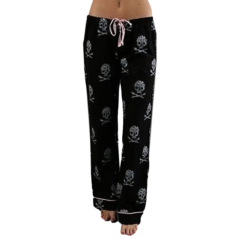 Women Pants Casual Low Waist Flare Wide Leg Long Pants