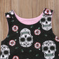 Brand New Halloween Casual Infant Baby Boy Girl Skull Romper Sleeveless