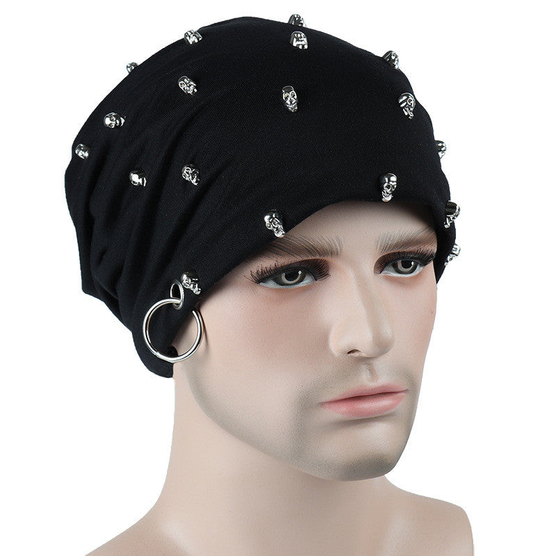 Skullies Caps Slouchy Beanie Cap Cotton Knitted Unisex Hats