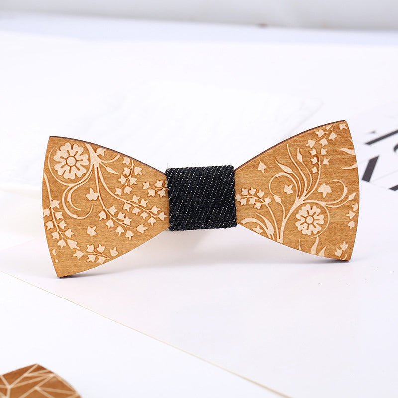 Hot Fashion Mens Wooden Bow Tie Accessory Wedding Party Christmas Gifts Bamboo Wood Bowtie Neck Wear for Men Women cravat