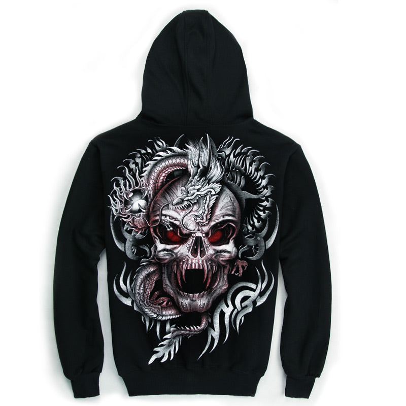 Hot Sell Luminous Sweatshirt Neon Outerwear Zipper 3D Mask Hiphop Outerwear Male Hoodie Pull Cap Personality Mens Clothing