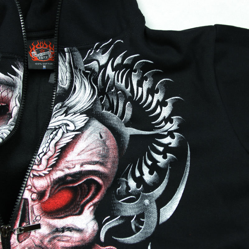 Hot Sell Luminous Sweatshirt Neon Outerwear Zipper 3D Mask Hiphop Outerwear Male Hoodie Pull Cap Personality Mens Clothing