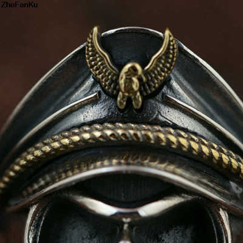 Hot sale Eagle Cap Environmental copper men Punk Skull Ring