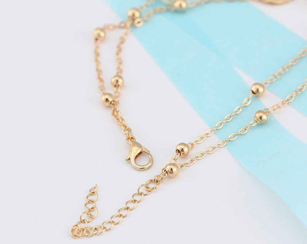 New Vintage Punk Anklet Fashion Bead Tassel Bracelet For Women Ladies Beach Ankle Chain Tassel Foot Chain Anklets