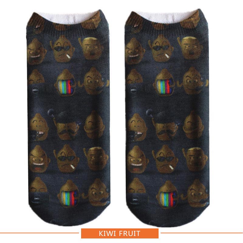 New arrival Women Low Cut Ankle Socks Funny Skull 3D Printing Sock Cotton Hosiery Gothic Punk Shantou Printed Sock